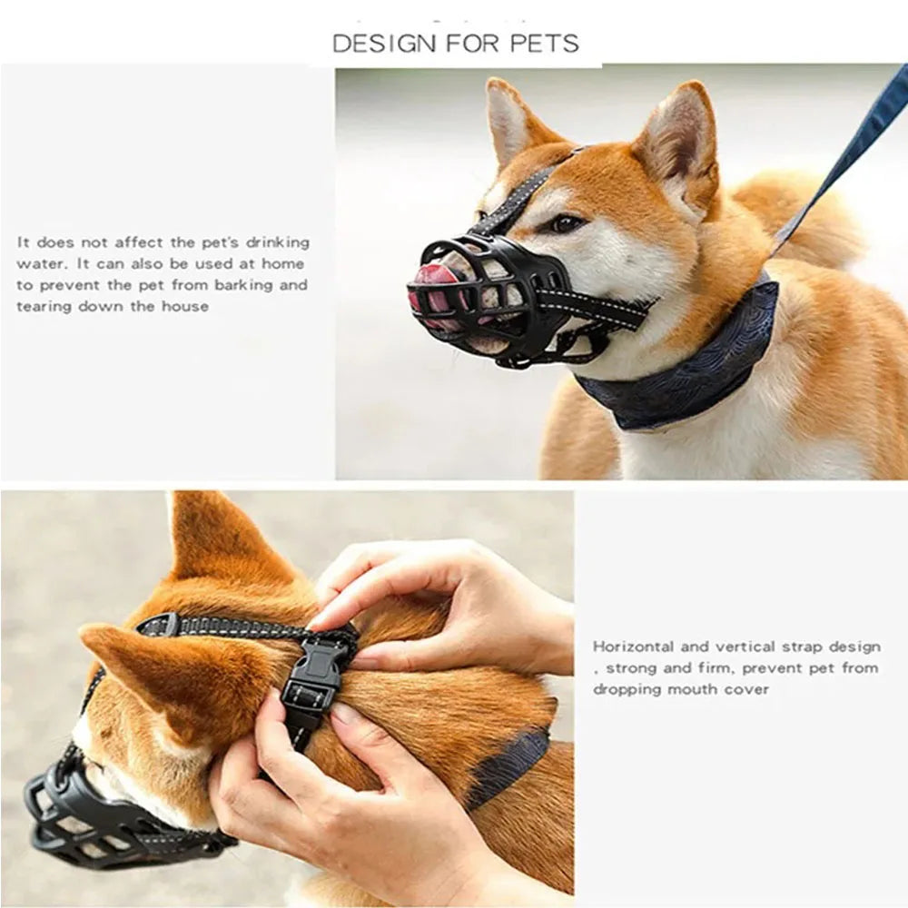 Bozal de silicona suave para perros