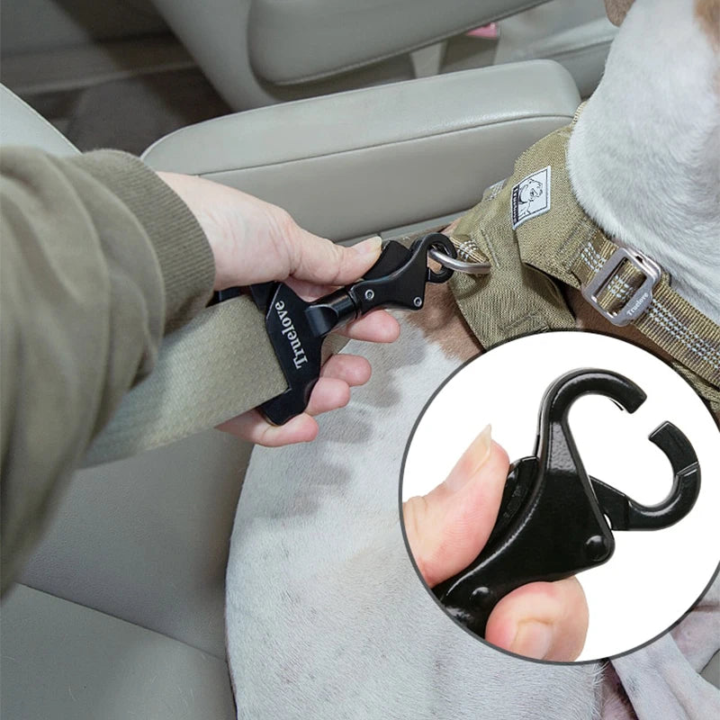 Cinturón de seguridad para mascotas — hebilla ajustable para coche