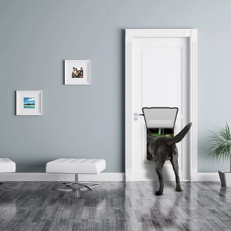 Puerta para perros con cerradura y privacidad