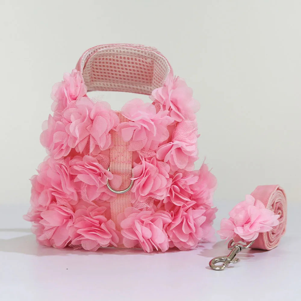 Arnés de lujo para perros con estampado floral