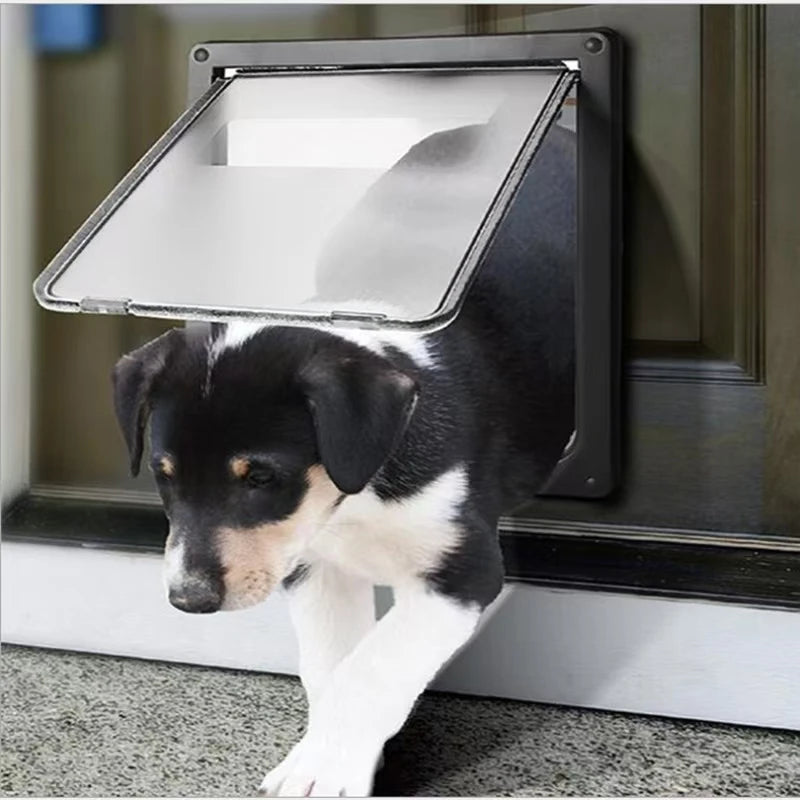 Puerta para perros con cerradura y privacidad