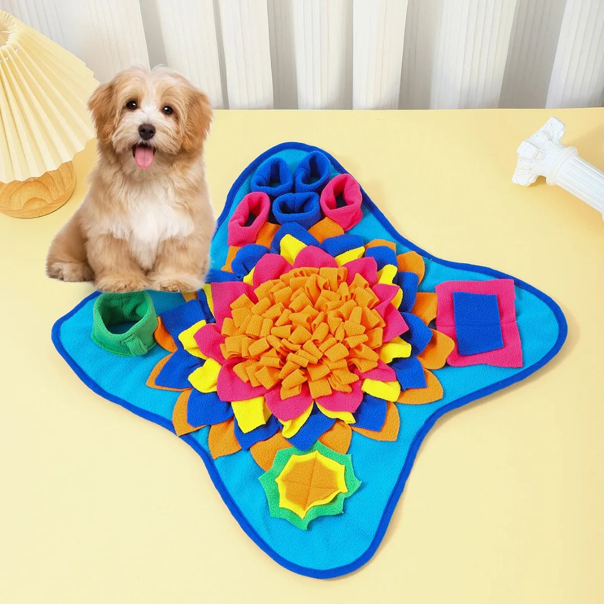Alfombra snuffle para perros — juego de olfato y alimentación lenta