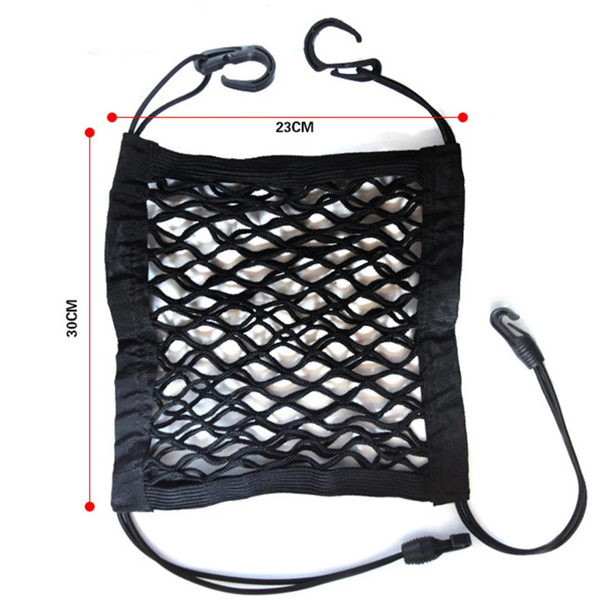 Barrera de seguridad para coche con bolsa de almacenamiento