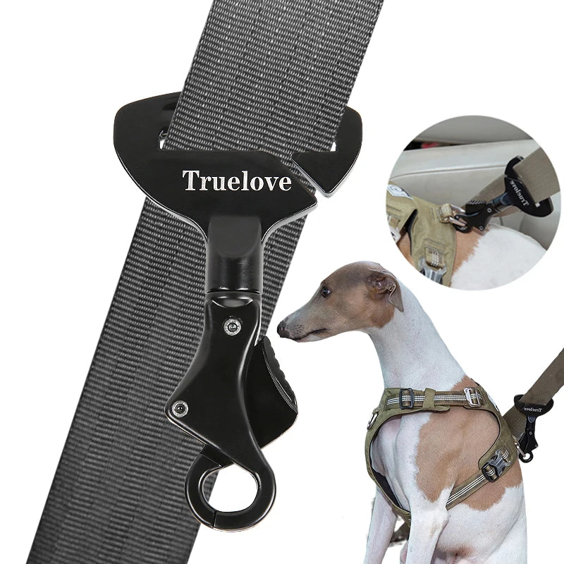 Cinturón de seguridad para mascotas — hebilla ajustable para coche