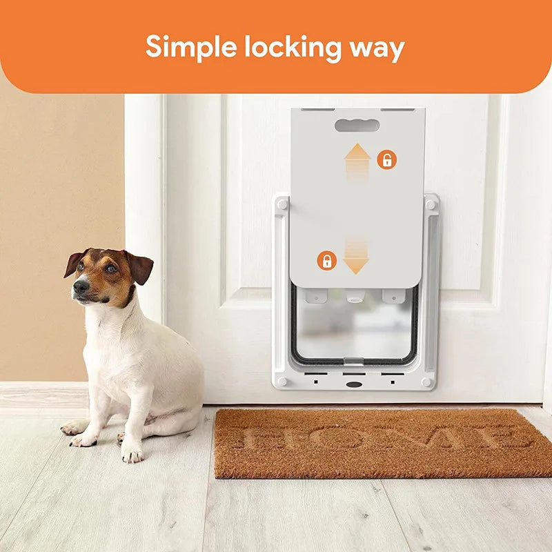 Puerta para perros con cerradura y privacidad