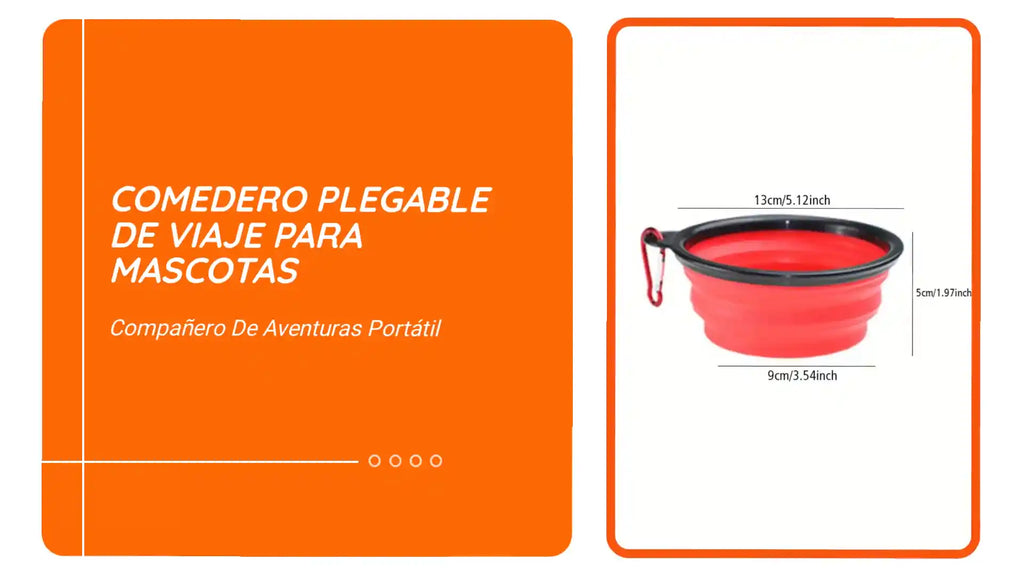 Comedero plegable de viaje para mascotas by@Outfy