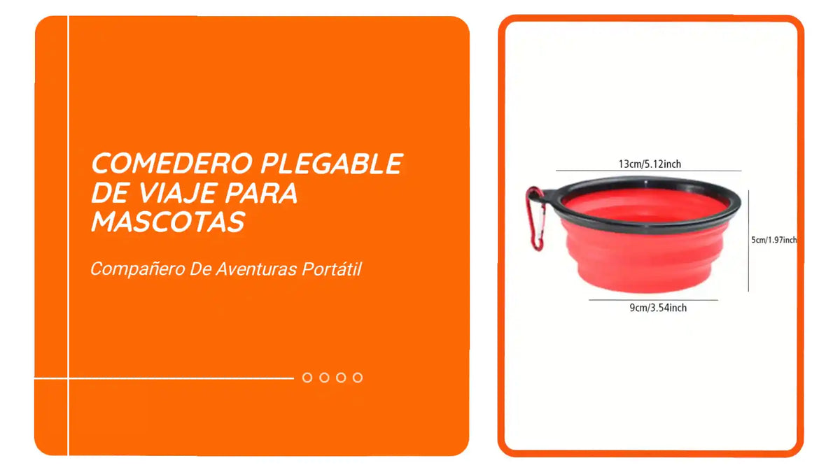 Comedero plegable de viaje para mascotas by@Outfy
