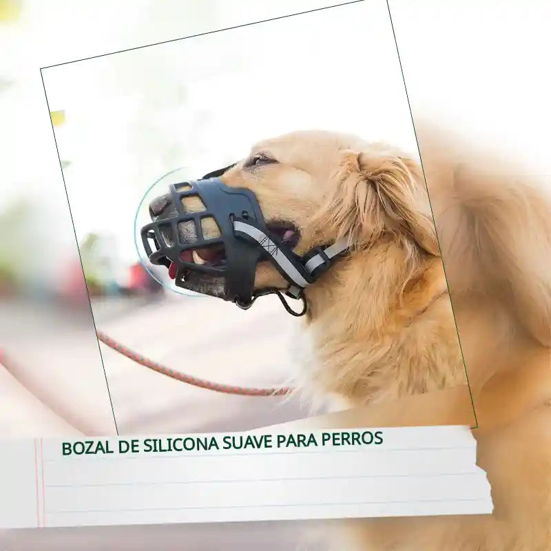 Bozal de silicona suave para perros by@Outfy