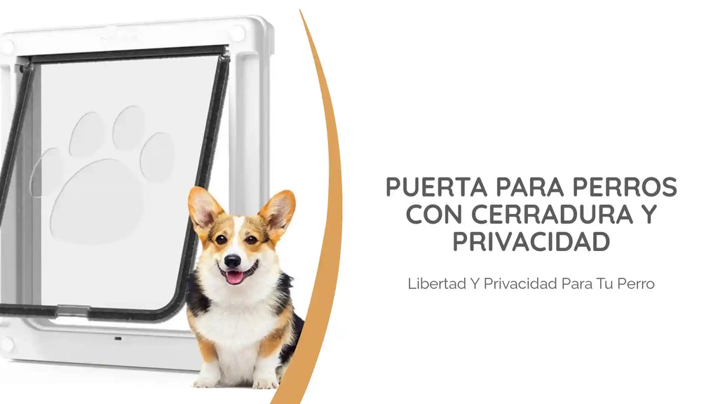 Puerta para perros con cerradura y privacidad by@Outfy