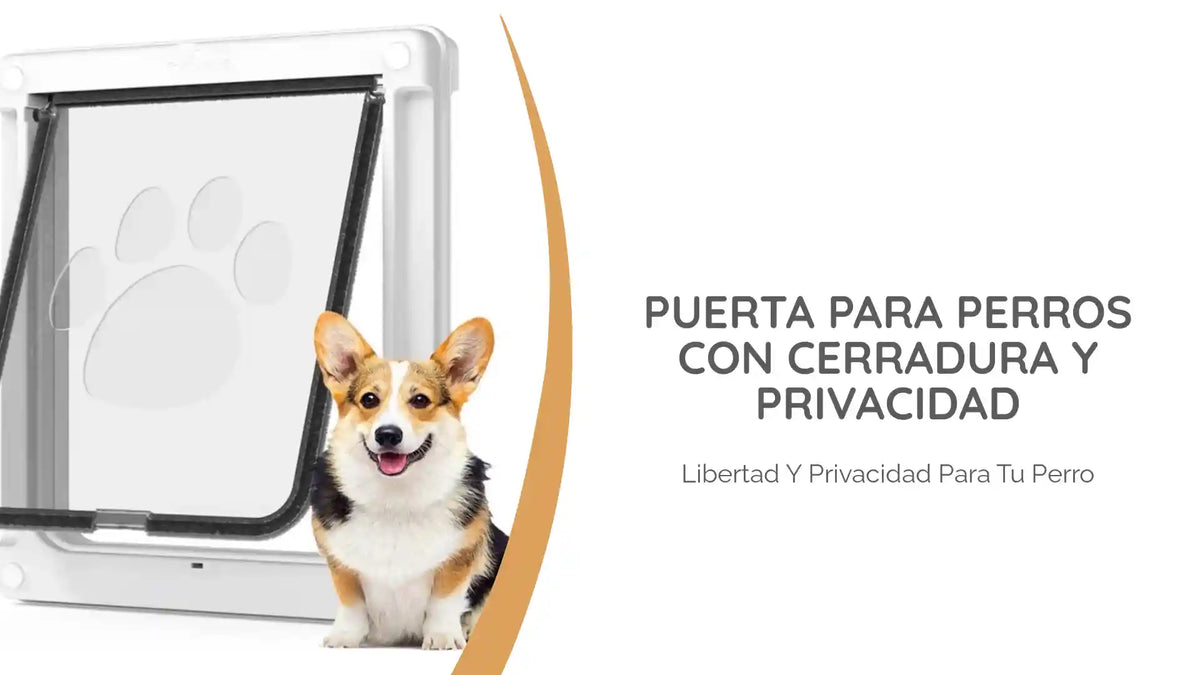 Puerta para perros con cerradura y privacidad by@Outfy