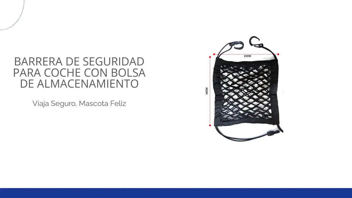 Barrera de seguridad para coche con bolsa de almacenamiento by@Outfy